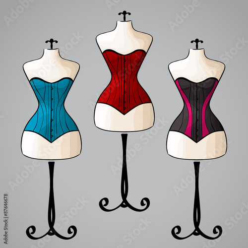 Corset on female mannequin
