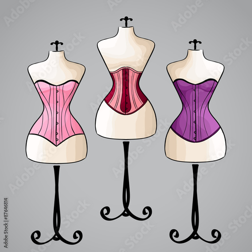 Corset on female mannequin