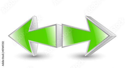 Green arrows icon. Vector