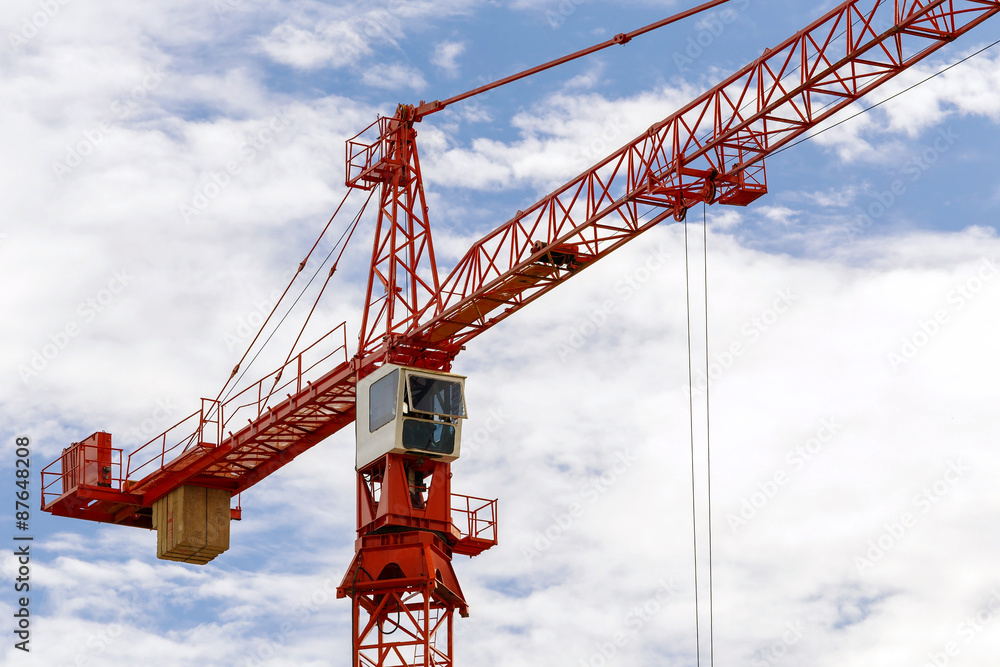 Construction site crane