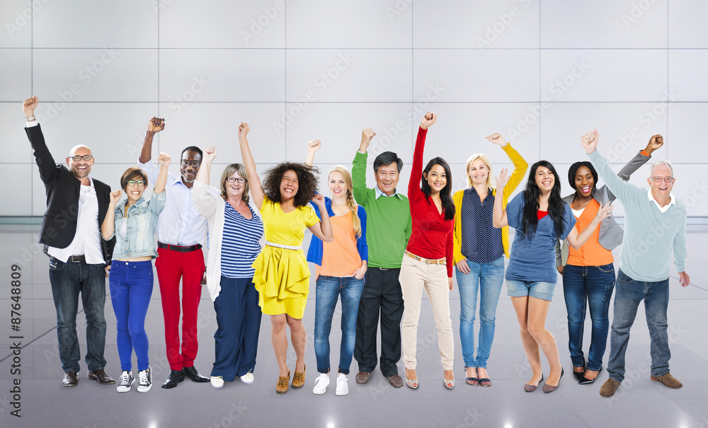 Obraz premium Celebration Community Cheerful Happiness Success Concept