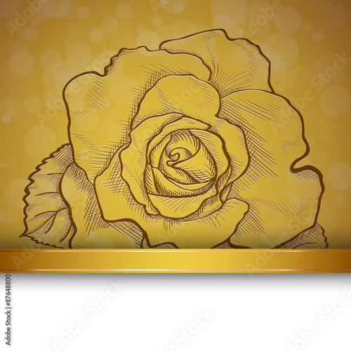 Sketch  rose background
