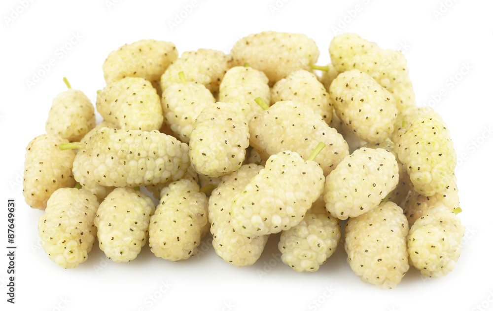 Fresh mulberry isolated on white Fresh mulberry isolated on white