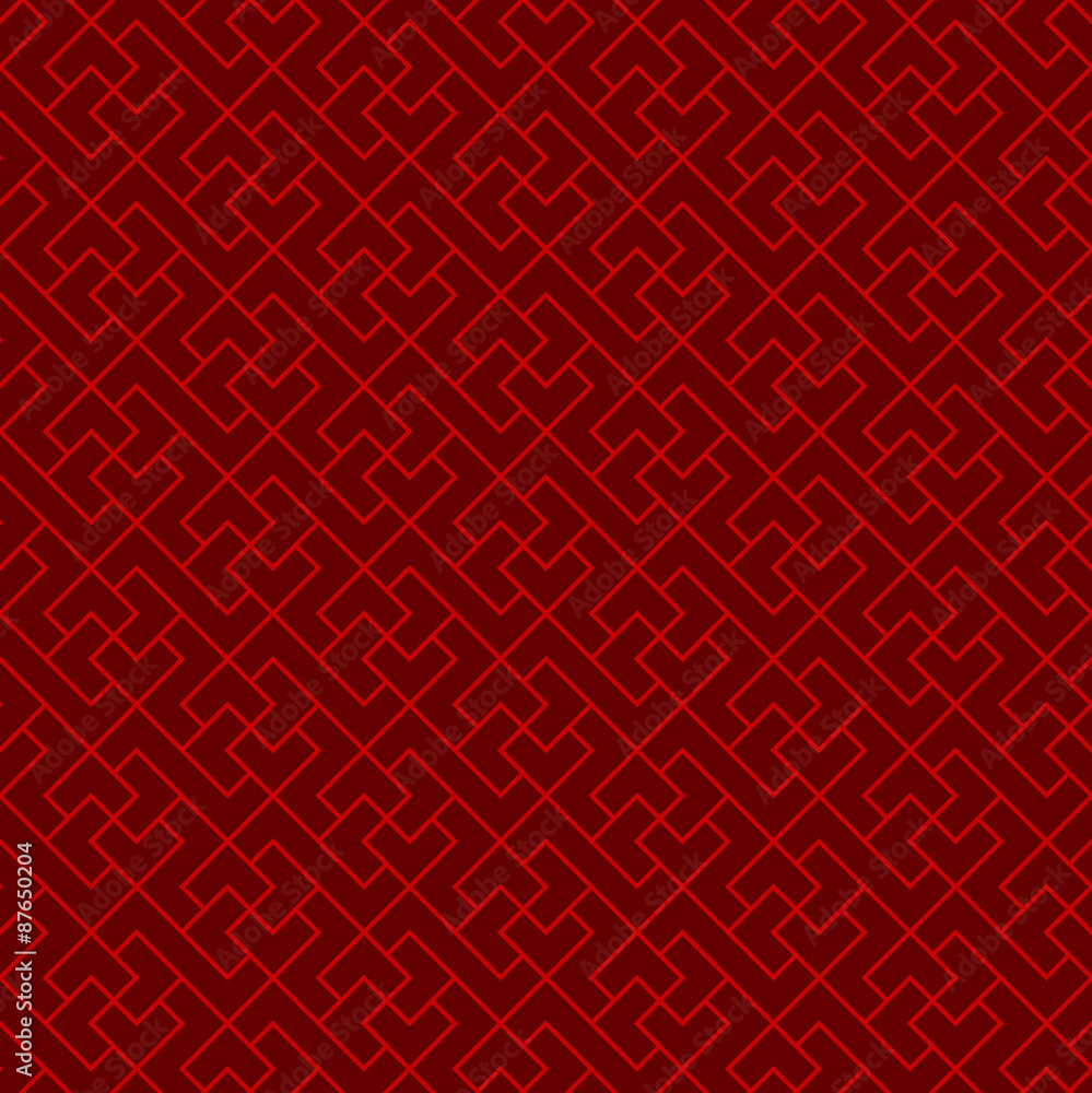 Seamless Chinese window tracery cross geometry line pattern background.
