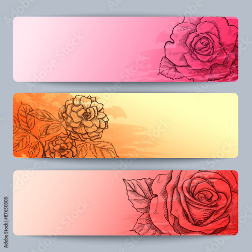 Floral banners