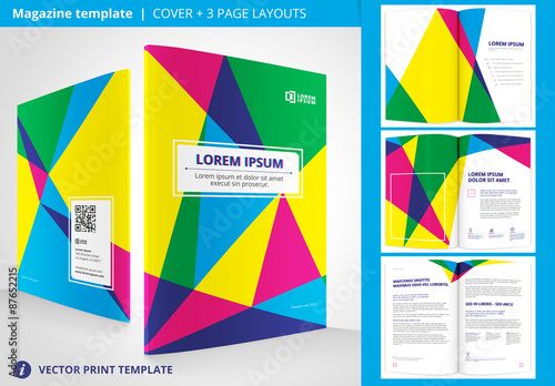 Abstract Magazine Layout with Inner Pages in A4 size