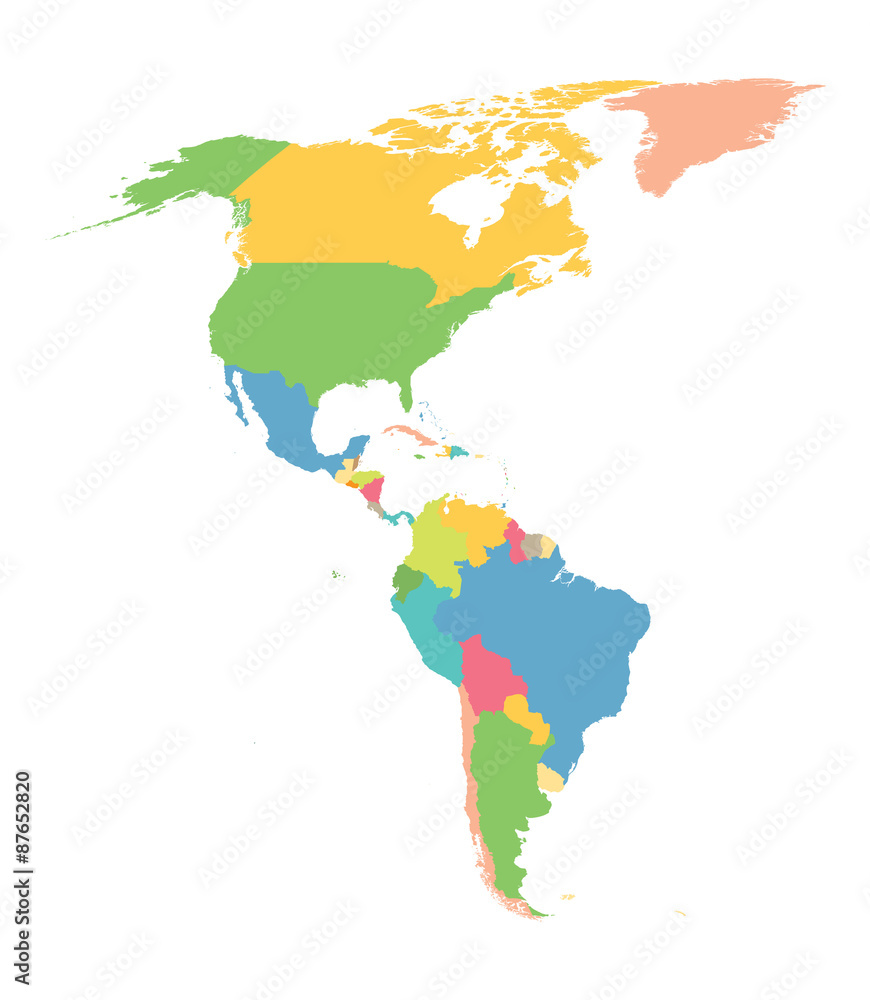 colorful map of America colorful map of America