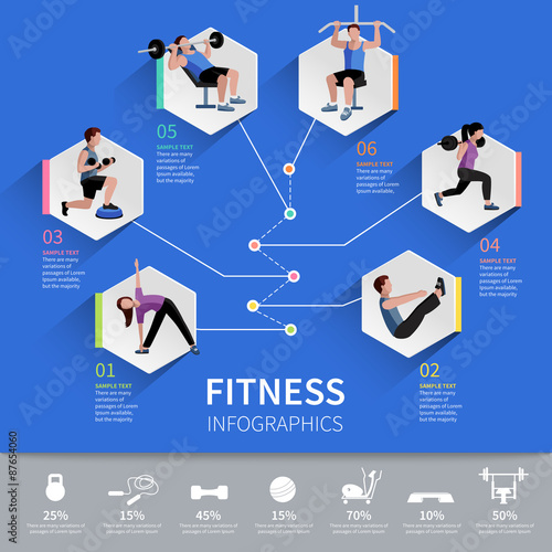 Fitness people infographic presentation design