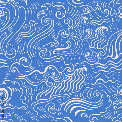 Sea waves. Seamless background