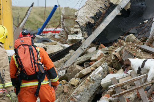 Cuadro en lienzo city earthquake disaster zone
