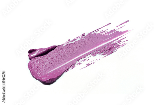 Pink lipstick smears 