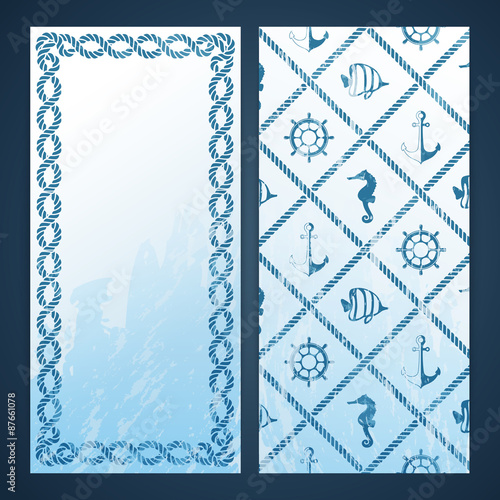 Nautical flayers with seafaring elements