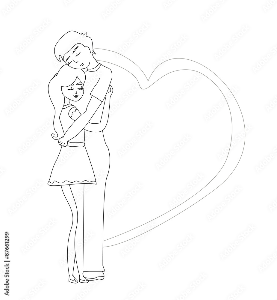 romantic couple hugging romantic couple hugging