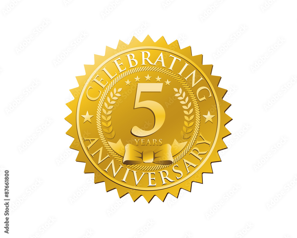 anniversary logo golden emblem 5 anniversary logo golden emblem 5