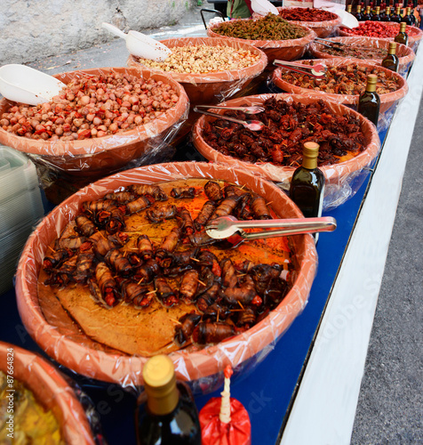 Market in Luino, Lake Maggiore, Italy
