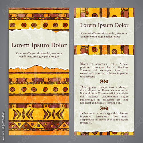 Flayers with retro patterns - africa