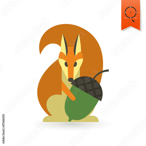 Squirrel Holding Acorn