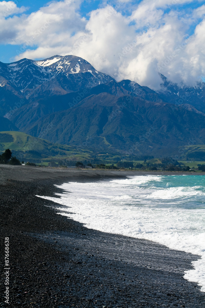 Beautiful sea shore , Kaikoura, New Zealand