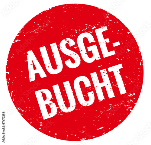 Ausgebucht Stempel rot grunge 