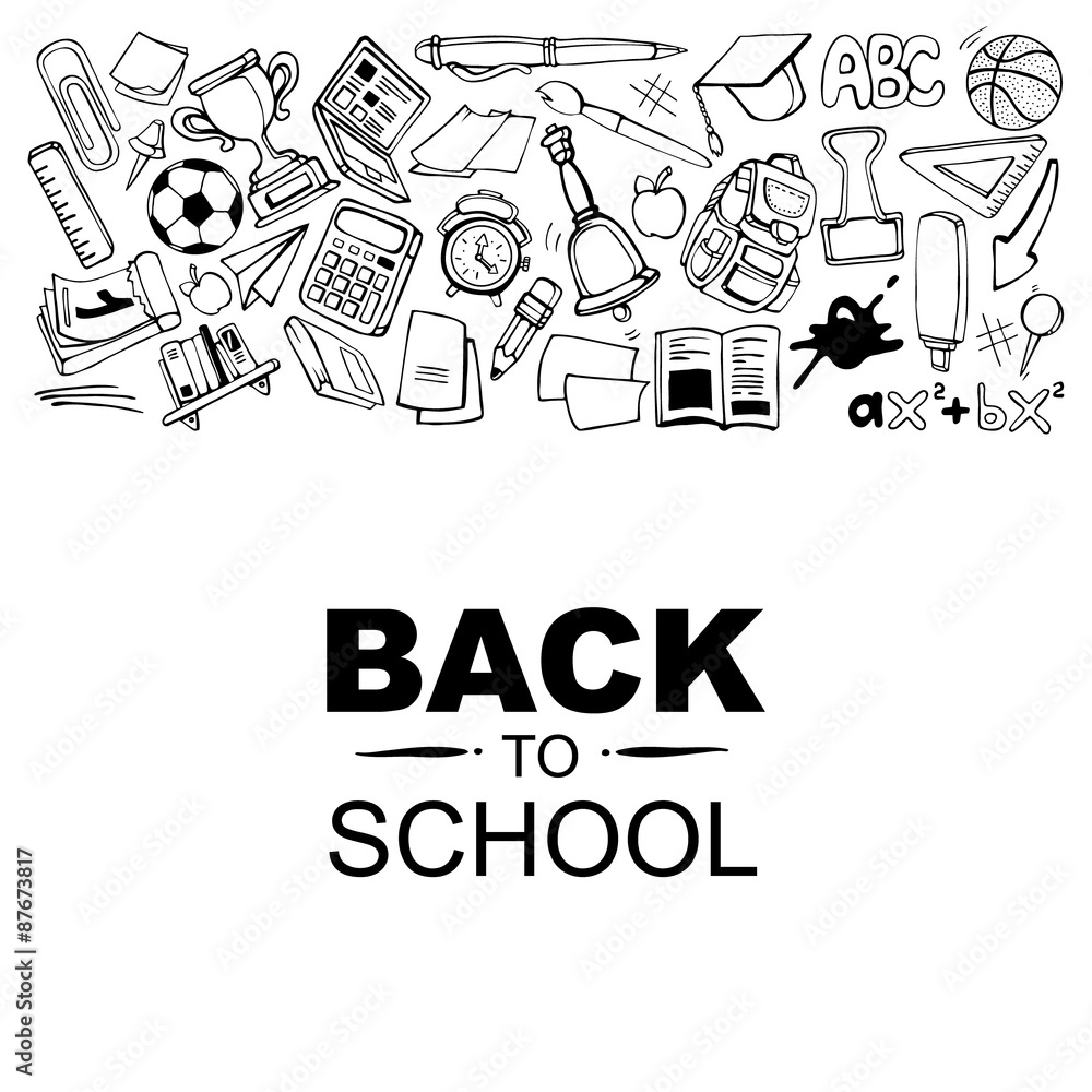 Back to School. Conceptual background picture with schooll ellements. you can try this template for print advertising or some other personal design project Back to School. Conceptual background picture with schooll ellements. you can try this template for print advertising or some other personal design project