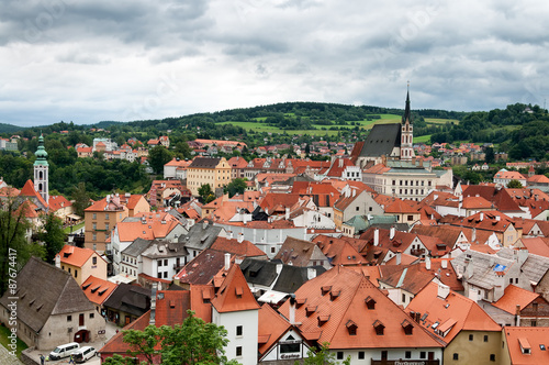 City view of Cesky Krumlov, Czech Republic.