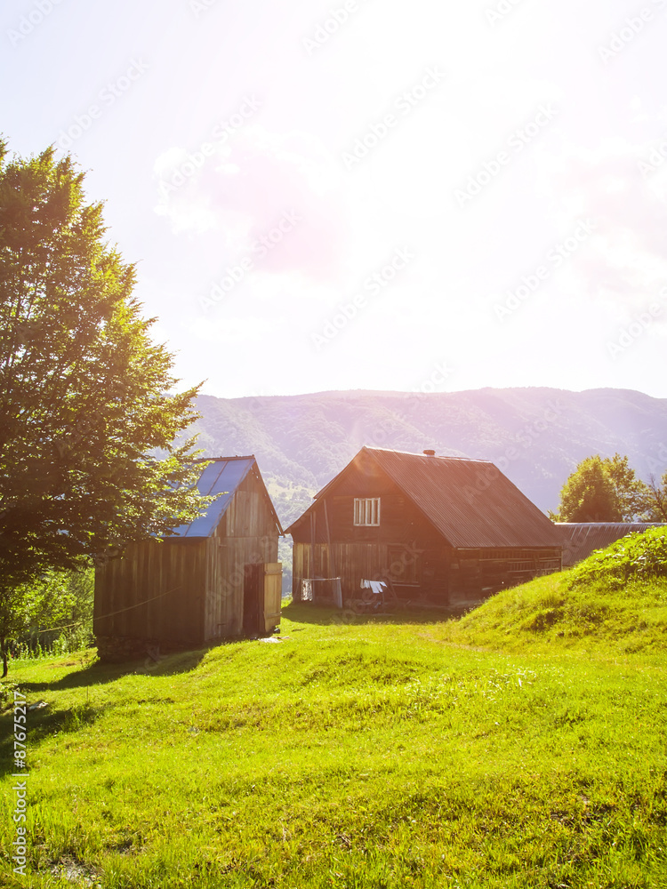 House in the mountains. House in the mountains.