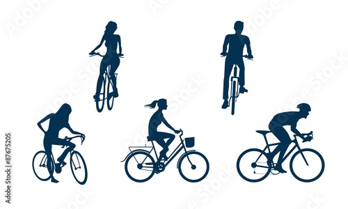 cyclist silhouettes