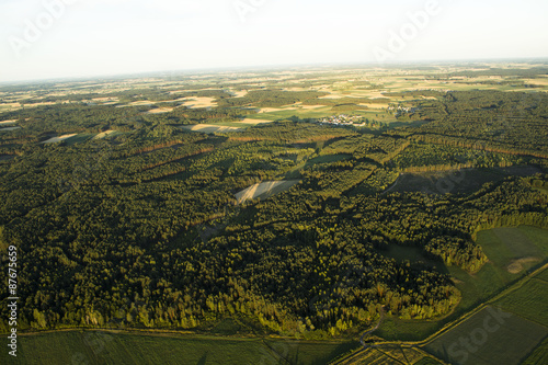 Summer landscape with and blue sky