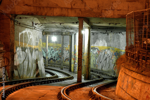 Graffiti in Train Tunnel