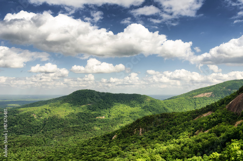 Mountain view from the Chimney rock state park. NC, US
