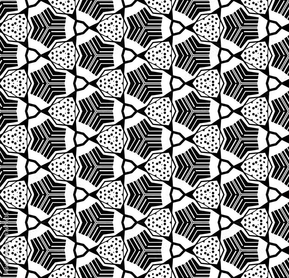 Black and White seamless pattern.
Hand drawn, seamlessly repeating ornamental wallpaper or textile pattern.
Black and White seamless pattern.
Hand drawn, seamlessly repeating ornamental wallpaper or textile pattern.