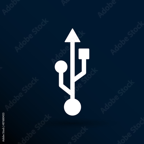 usb icon file compartment hardware vector symbol