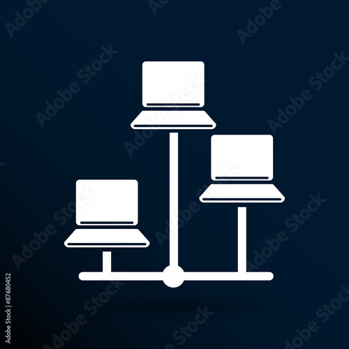 Network - vector icon networking wired lan web
