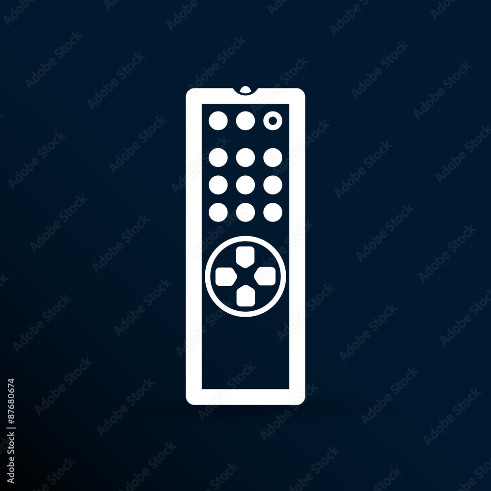 Remote control tv vector icon isolated media Remote control tv vector icon isolated media