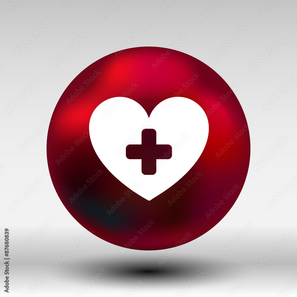 Heart beat rate icon, fitness and exercises concept Heart beat rate icon, fitness and exercises concept