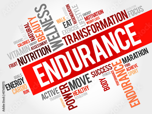 ENDURANCE word cloud, fitness, sport, health concept