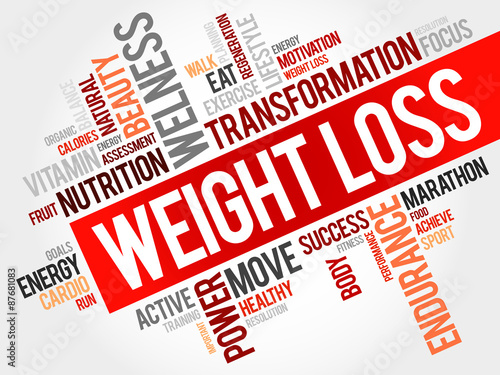 WEIGHT LOSS word cloud, fitness, sport, health concept