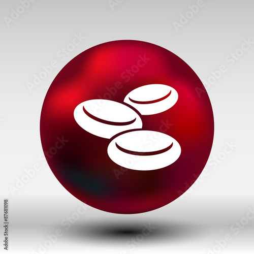 Φωτογραφία isolated macro of group erythrocytes corpuscles icon