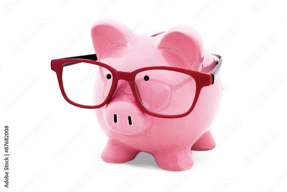 Piggy Bank, Glasses, Intelligence. Piggy Bank, Glasses, Intelligence.