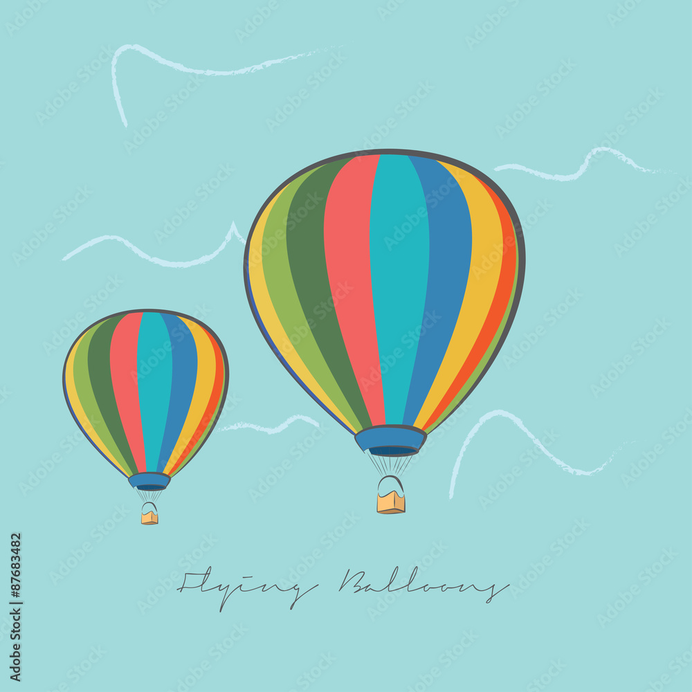 Obraz premium Flying Balloons vector background