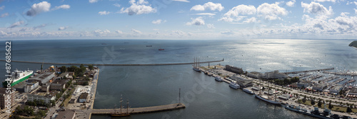 Panorama of Gdynia harbor, Poland #87685622