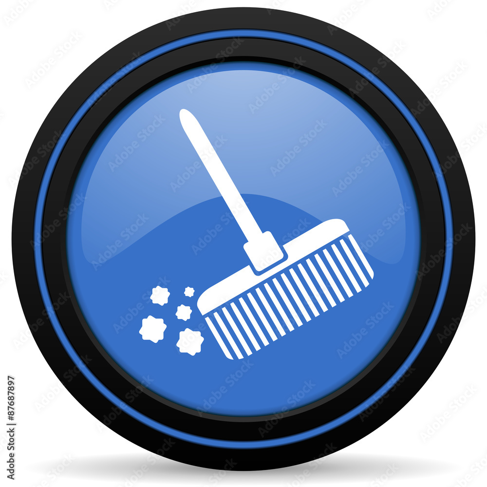 broom icon clean sign broom icon clean sign
