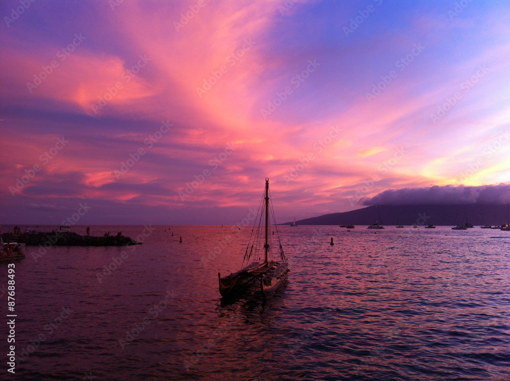 Fototapeta premium Lahaina Harbor, Maui Hawaii