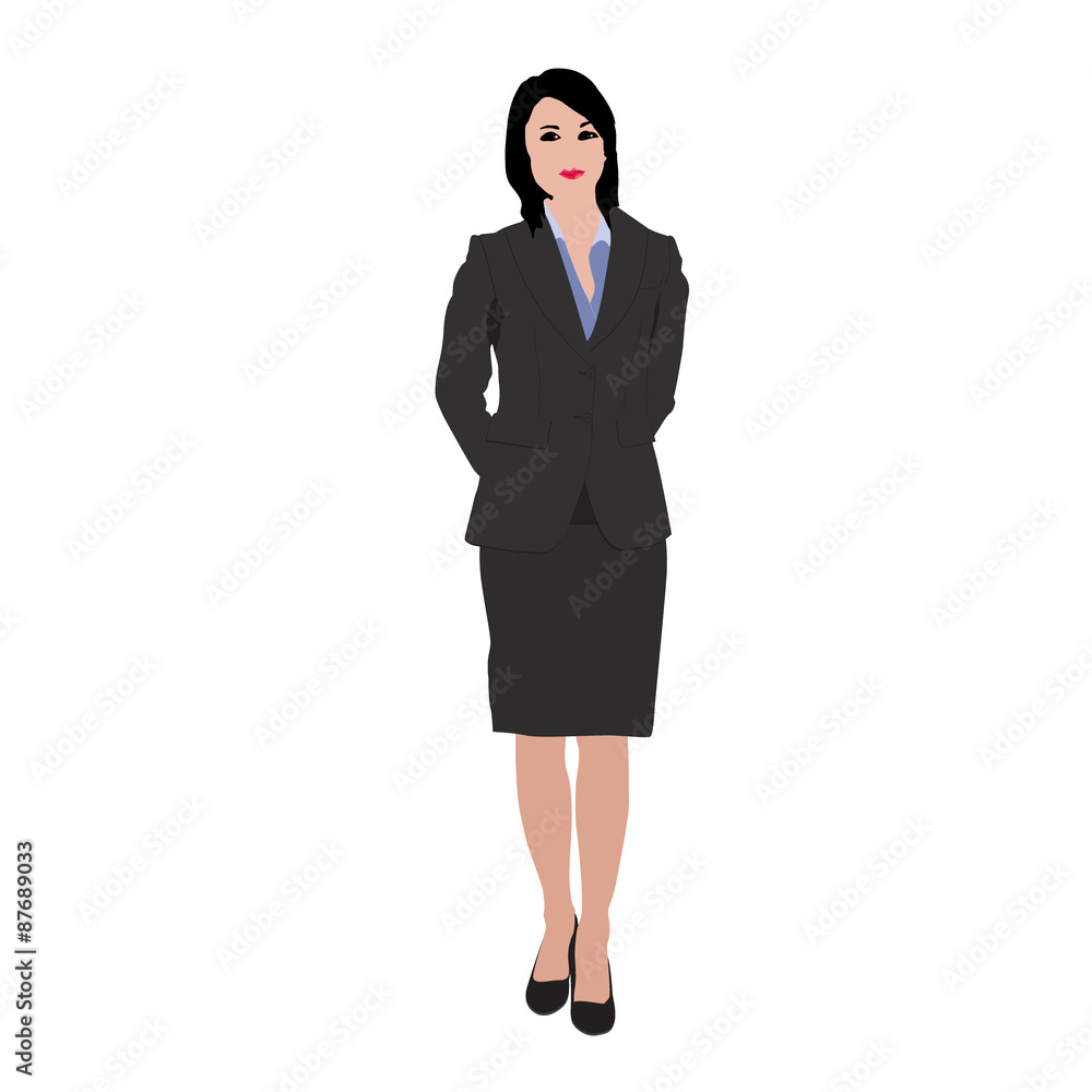 businesswoman isolated on white background, vector, illustration businesswoman isolated on white background, vector, illustration
