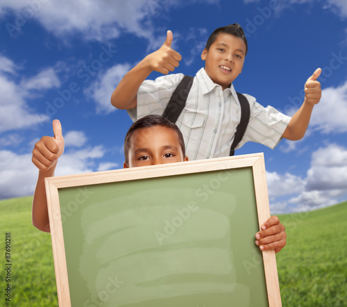 Hispanic Students with Thum...