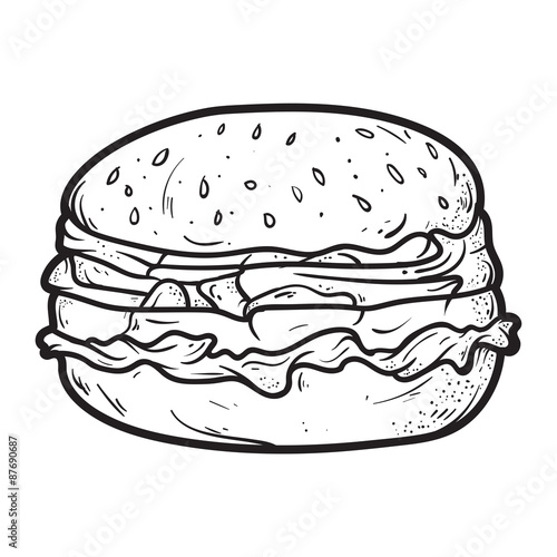 Burger Sketch Vector