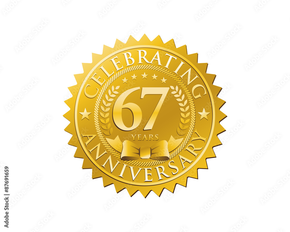 anniversary logo golden emblem 67 anniversary logo golden emblem 67