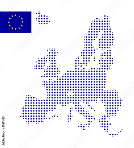European Union Map - blue #87691835