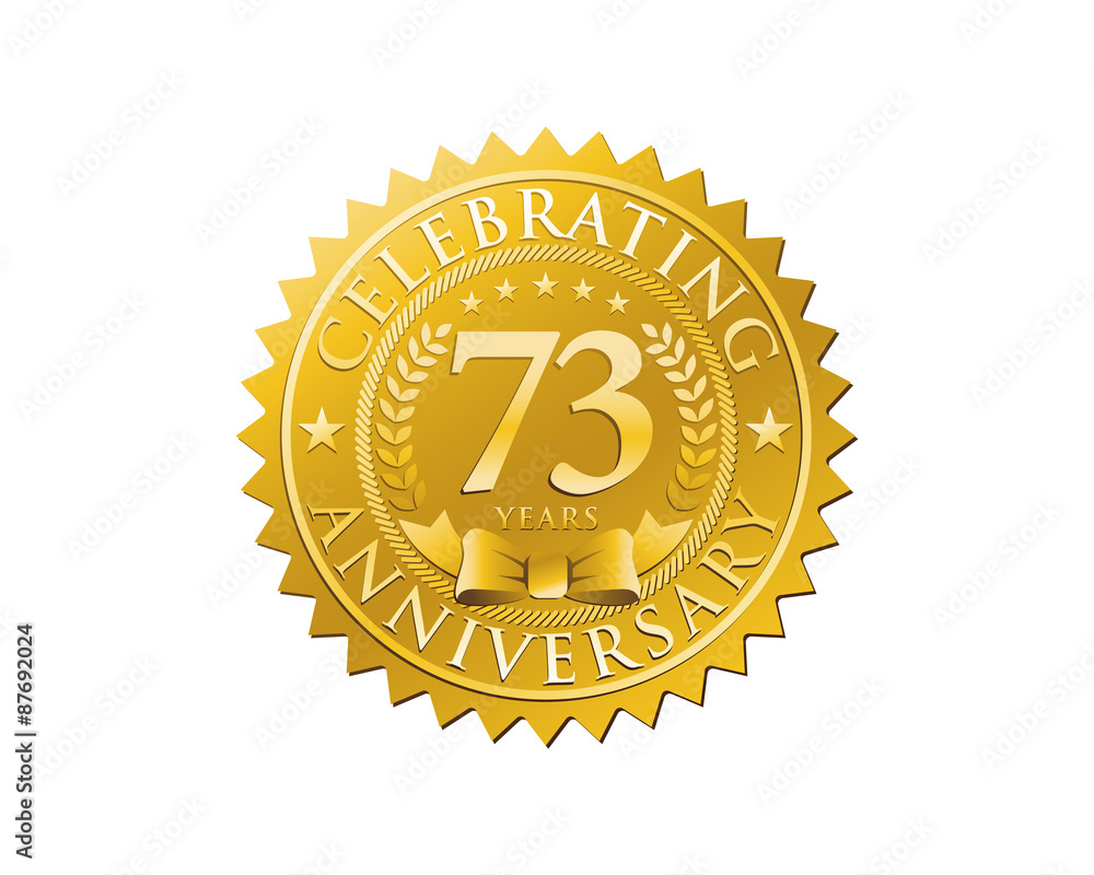 anniversary logo golden emblem 73 anniversary logo golden emblem 73