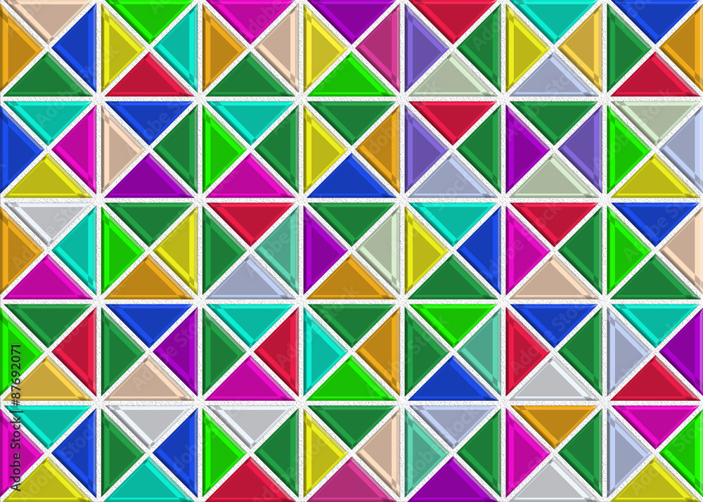 Colorful Tile triangular wall texture background Colorful Tile triangular wall texture background